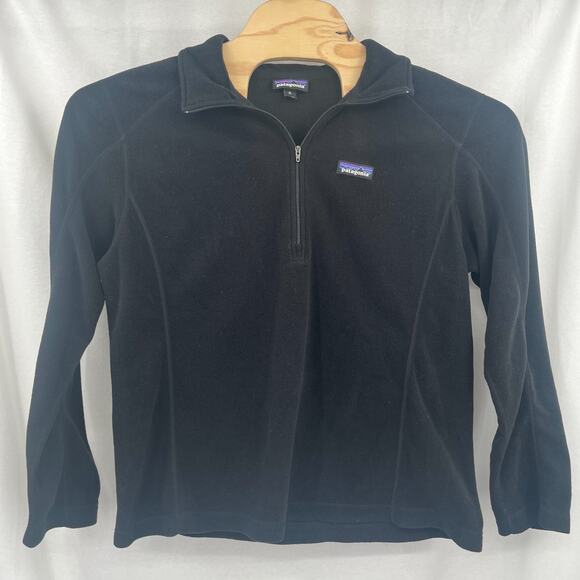 Patagonia Sweater Womens XL Black Pull Over Better Fleece Polyester Quarter Zip - Picture 2 of 4